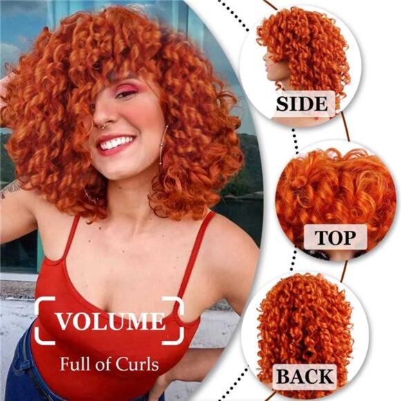AIDUSA Short Loose Curly Wig for Black Women Short Curly Wigs for Women Curl main image 5